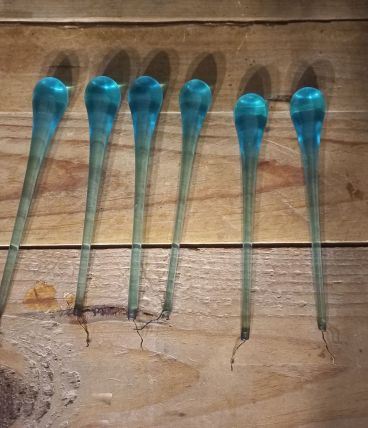  6 gouttes en verre soufflé murano