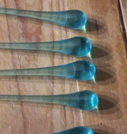  6 gouttes en verre soufflé murano