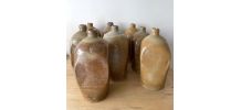Ancienne Bouteille Allemande en Terre Cuite Vernissée Pullna