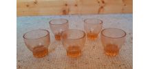 5 verres à liqueur Art Déco 
