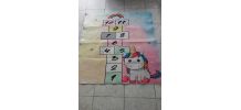 TRES BEAU TAPIS CHAMBRE D'ENFANT , TAPIS DE MARELLE LICORNE 