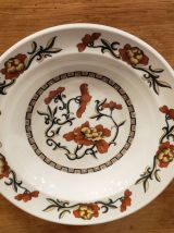 6 assiettes creuses Syracuse Sarreguemines Décor Fleurs