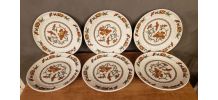6 assiettes Plates Syracuse Sarreguemines Décor Fleurs