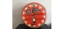 Boîte en tôle lithographiée O-Cedar à frange démontable N°8