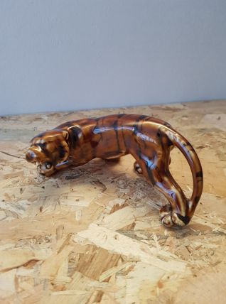 Tigre en céramique vintage