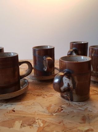 Ensemble demi-tasse en gres