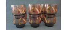 Verres fumes décor de blé