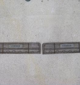 Porte-verres mural en fil de fer X 2