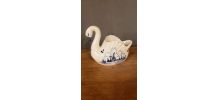 Statuette cygne bleu de Delft