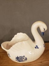 Statuette cygne bleu de Delft