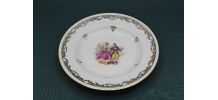 Assiette Vintage en porcelaine de Limoges - Motif style Frag