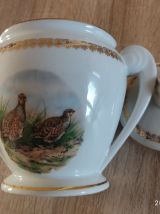 Sucrier et pot a lait porcelaine 