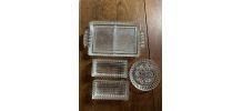4 articles en verre des années 50.