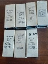 Lot de 56 tubes TSF/RADIO anciens. Divers marques