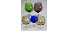 5 anciens grands verres à cognac 