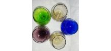 5 anciens grands verres à cognac 