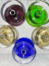 5 anciens grands verres à cognac 