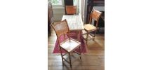 salon en bambou comprenant 1 table et 3 chaises