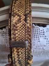 Ceinture cuir imprimé python 