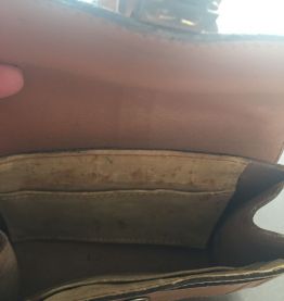 Sac cuir vintage havane 