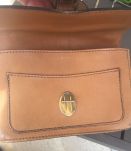 Sac cuir vintage havane 