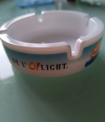 Cendrier blanc logo orangina