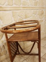 Table basse en bambou années 70 manque dessus