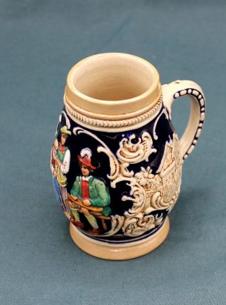 Parfaite petite Chope à Bière Allemande en Grès émaillé - Co