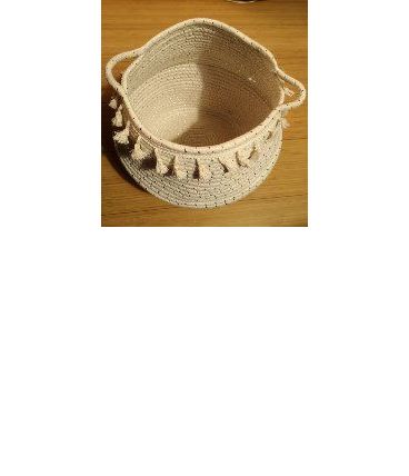 corbeille déco coton lurex argenté