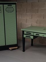 bureau 5 tiroirs avec classeur à rideaux 
