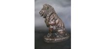 Lion assis des Tuileries. Barye.Bronze 19e