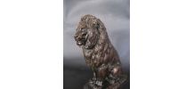 Lion assis des Tuileries. Barye.Bronze 19e