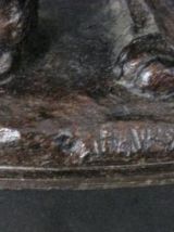 Lion assis des Tuileries. Barye.Bronze 19e