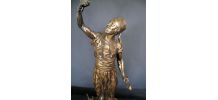 Fauconnier arabe.Mène.Bronze 19e