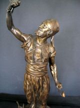 Fauconnier arabe.Mène.Bronze 19e