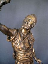 Fauconnier arabe.Mène.Bronze 19e
