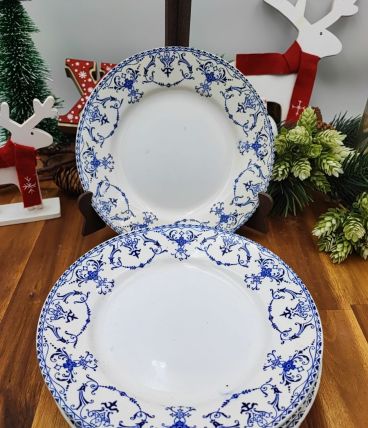 Lot de 6 assiettes à dessert anciennes K &amp; G Lunéville Modél