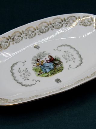 Petit Plat, Beurrier ou Vide Poche en Porcelaine de France