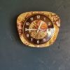 Horloge formica vintage pendule murale silencieuse "Automne"