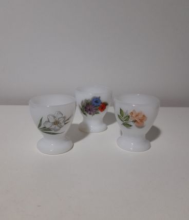 Lot de 3 coquetiers vintage 1970's
