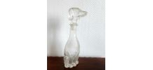 Carafe chien teckel, verre d'Empoli, Italie 1960