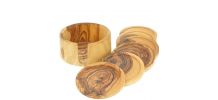 Ensemble de sous-verres en bois faits à la main 6 soucoupes 