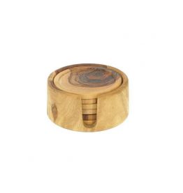 Ensemble de sous-verres en bois faits à la main 6 soucoupes 