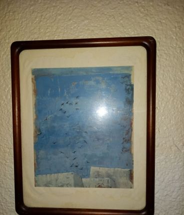 Aquarelle "vol d'hirondelles"