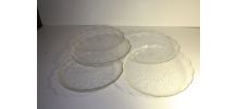 Lot de 5 assiettes de désert transparentes 