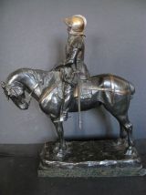Cuirassier à cheval.Bronze 19e Siècle