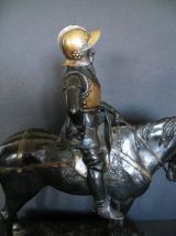 Cuirassier à cheval.Bronze 19e Siècle