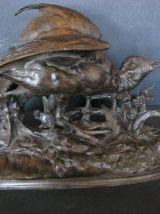 Bécasse à l'envol.Jules Moigniez.Bronze 19e