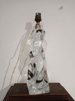 Pied De Lampe En Cristal De Baccarat.