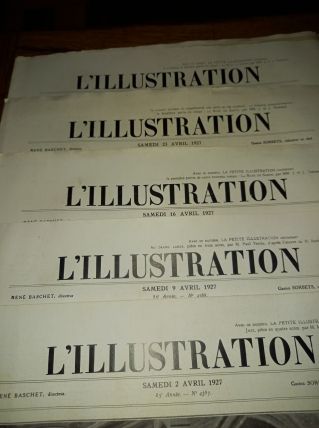 5 magasines l'illustration 1927 avril 